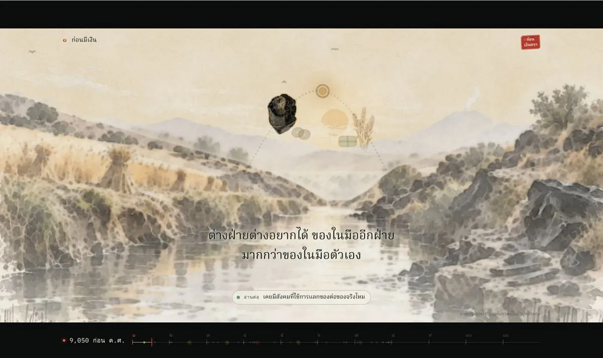Scroll 0: a river with obsidian on one bank